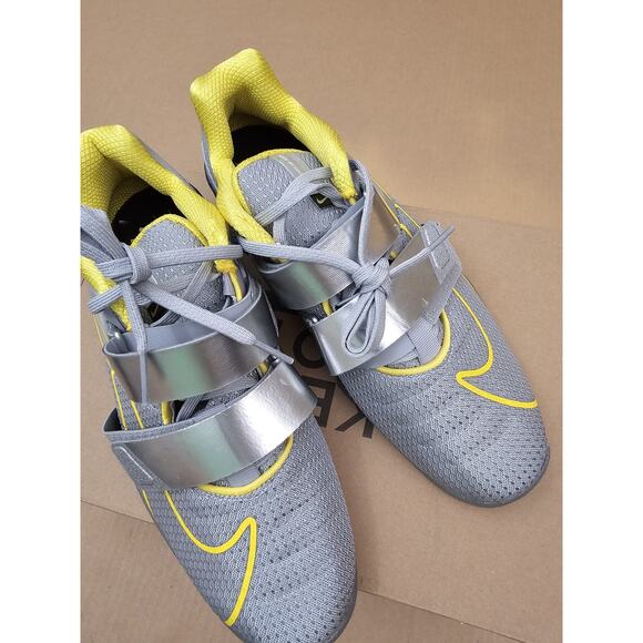 Nike Romaleos 4 Men's Size 10 Weightlifting Shoes Gray/Yellow CD3463 - Picture 5 of 6